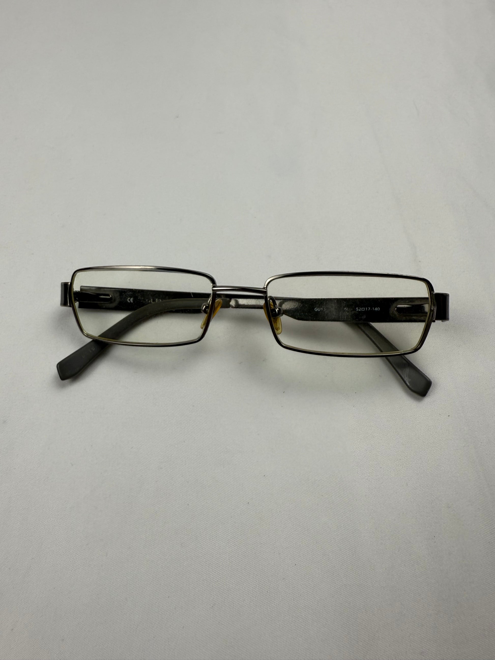 Silver 2000s G logo office glasses (no prescription)