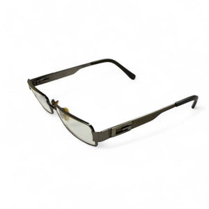 Silver 2000s G logo office glasses (no prescription)