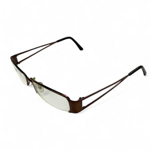 Gold 2000s logo office glasses (no prescription)