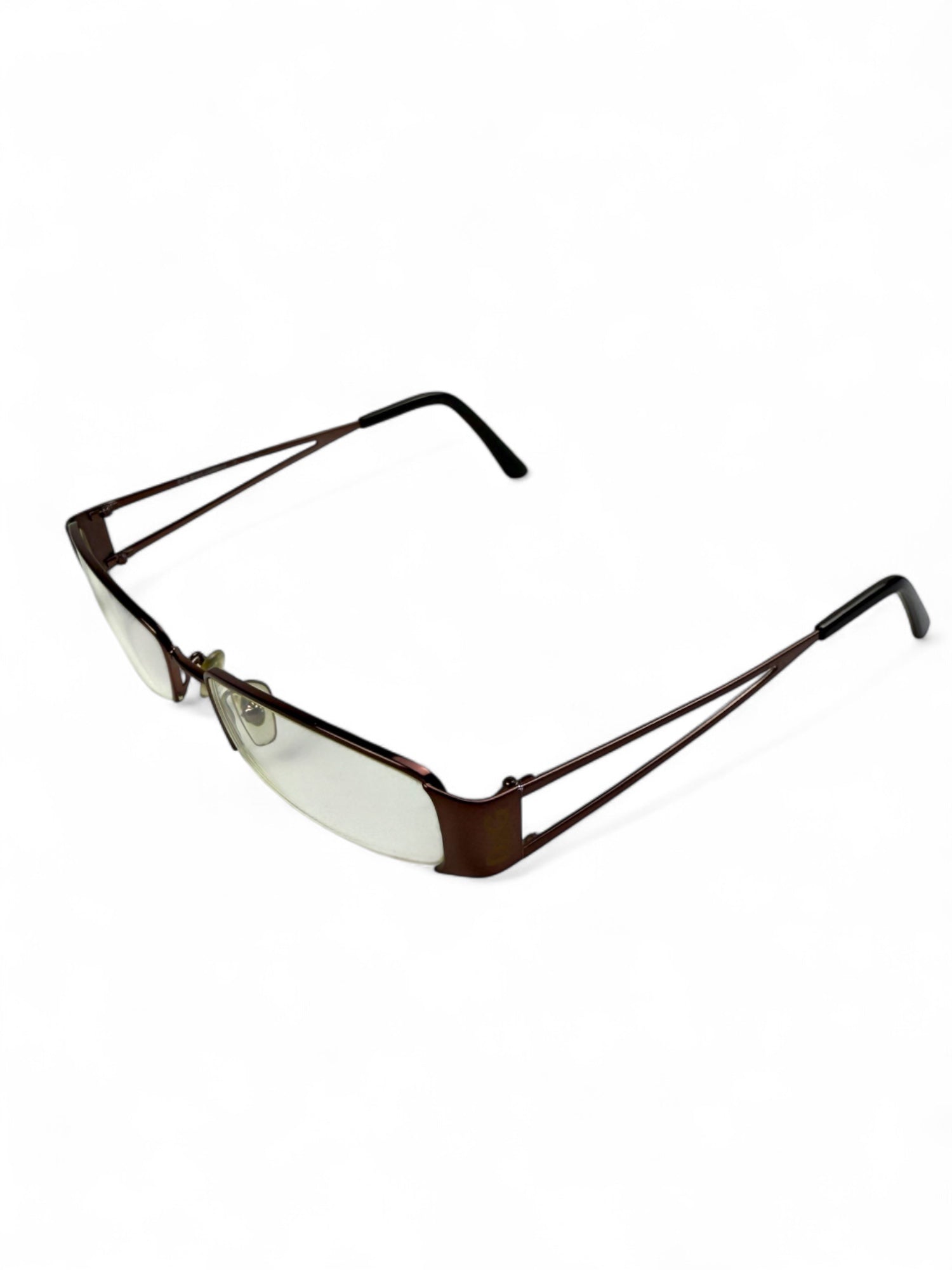 Gold 2000s logo office glasses (no prescription)
