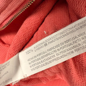 Orange 100% cotton zip up logo hoodie (S/M)