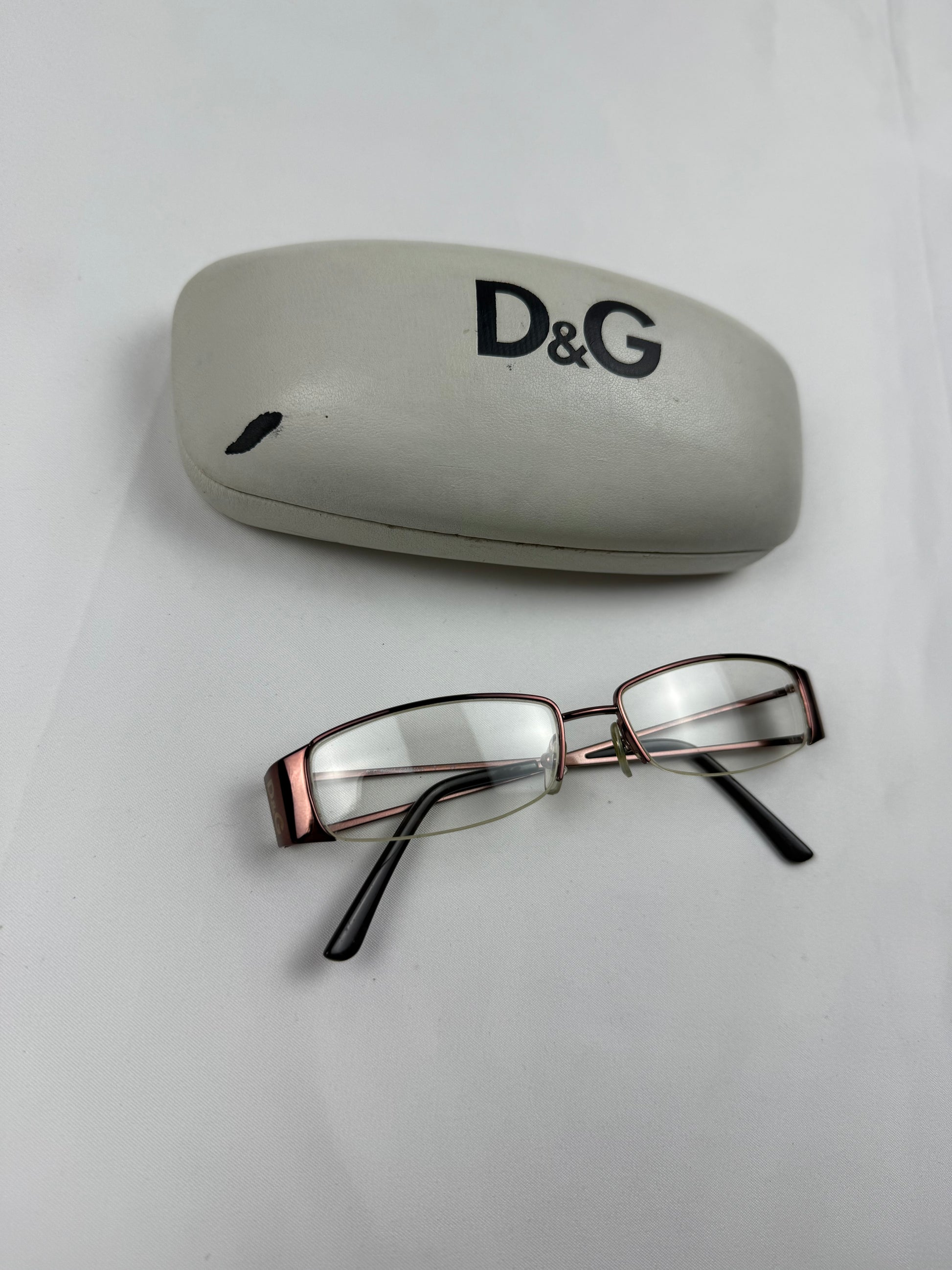 Gold 2000s logo office glasses (no prescription)