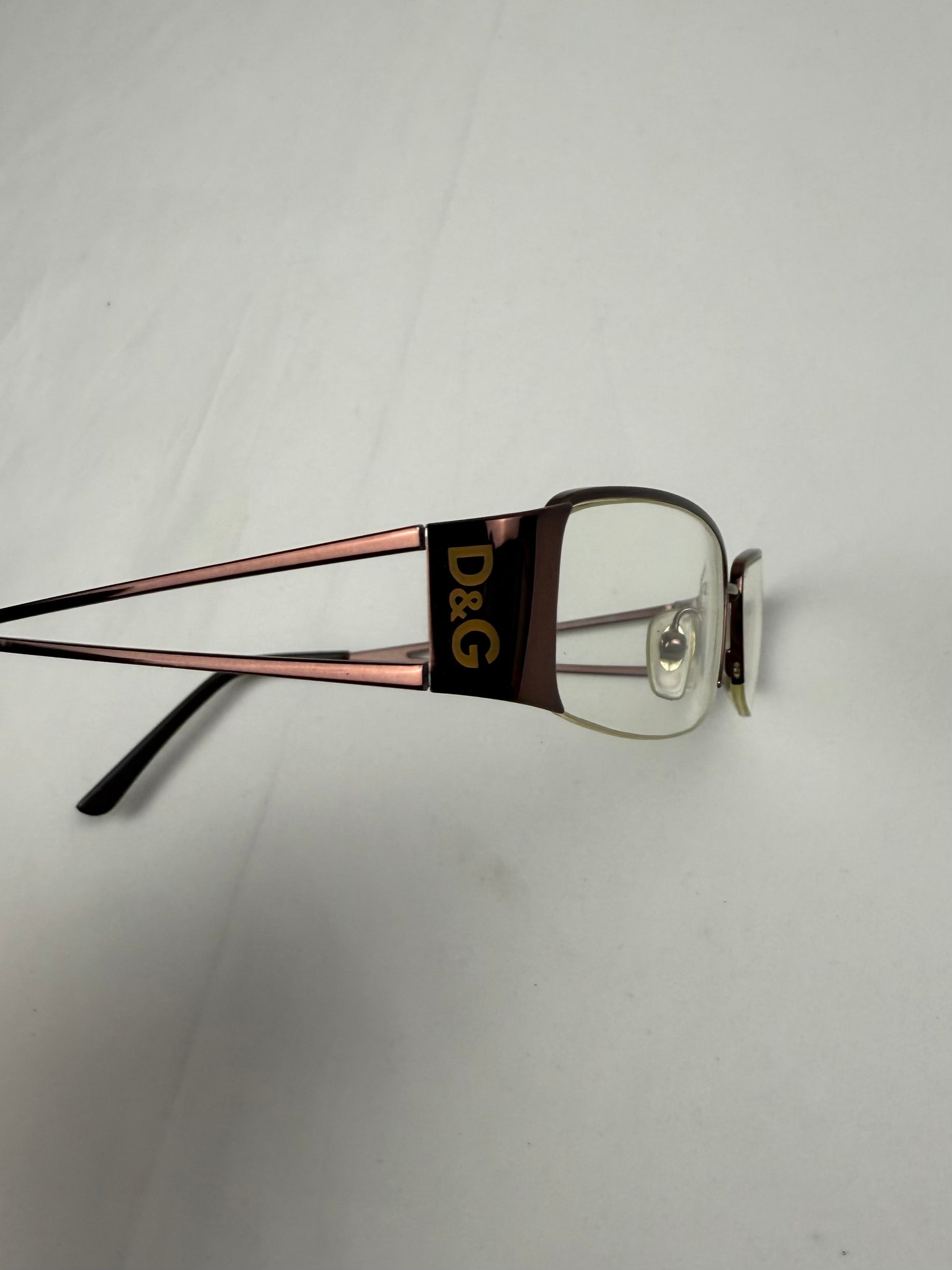 Gold 2000s logo office glasses (no prescription)