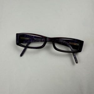 Purple 2000s logo office glasses