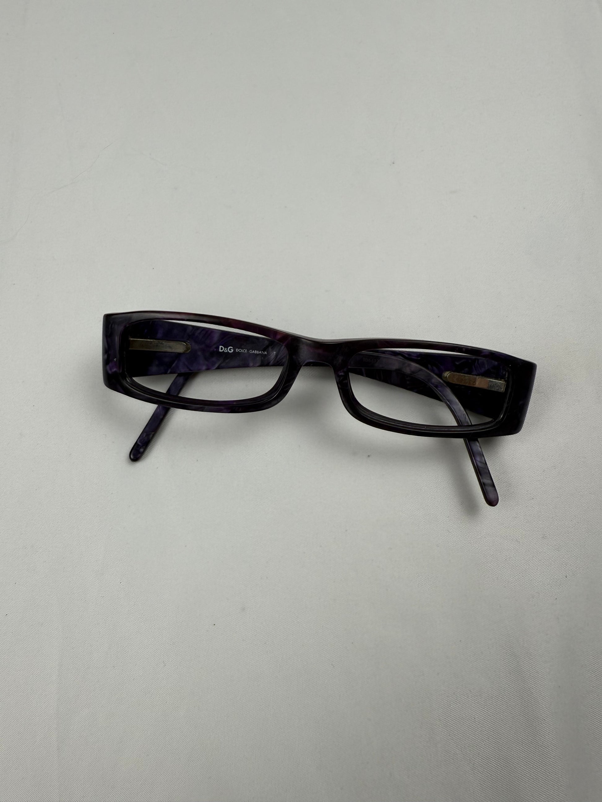 Purple 2000s logo office glasses