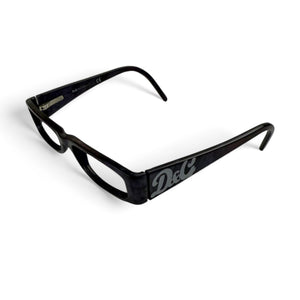 Purple 2000s logo office glasses