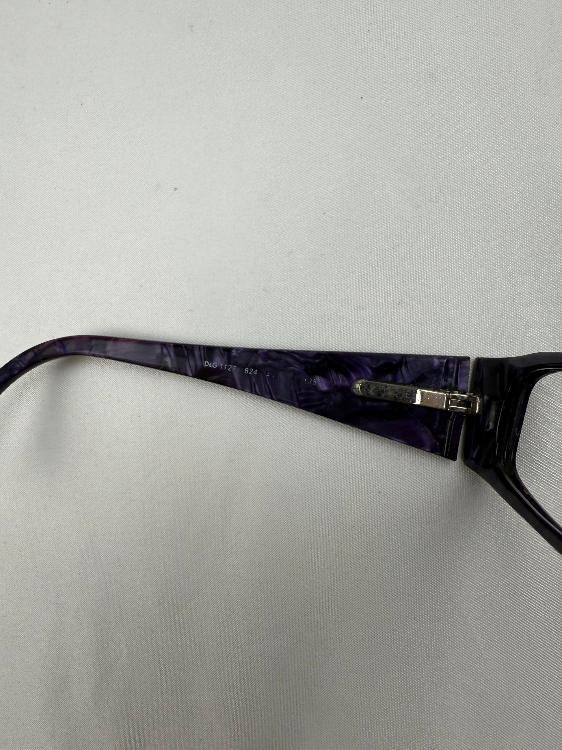 Purple 2000s logo office glasses