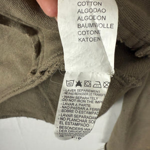 Khaki zip up 100% cotton sweatshirt jacket (L)