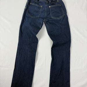 Blue navy stretchy low waist denim bootcut pants (S)