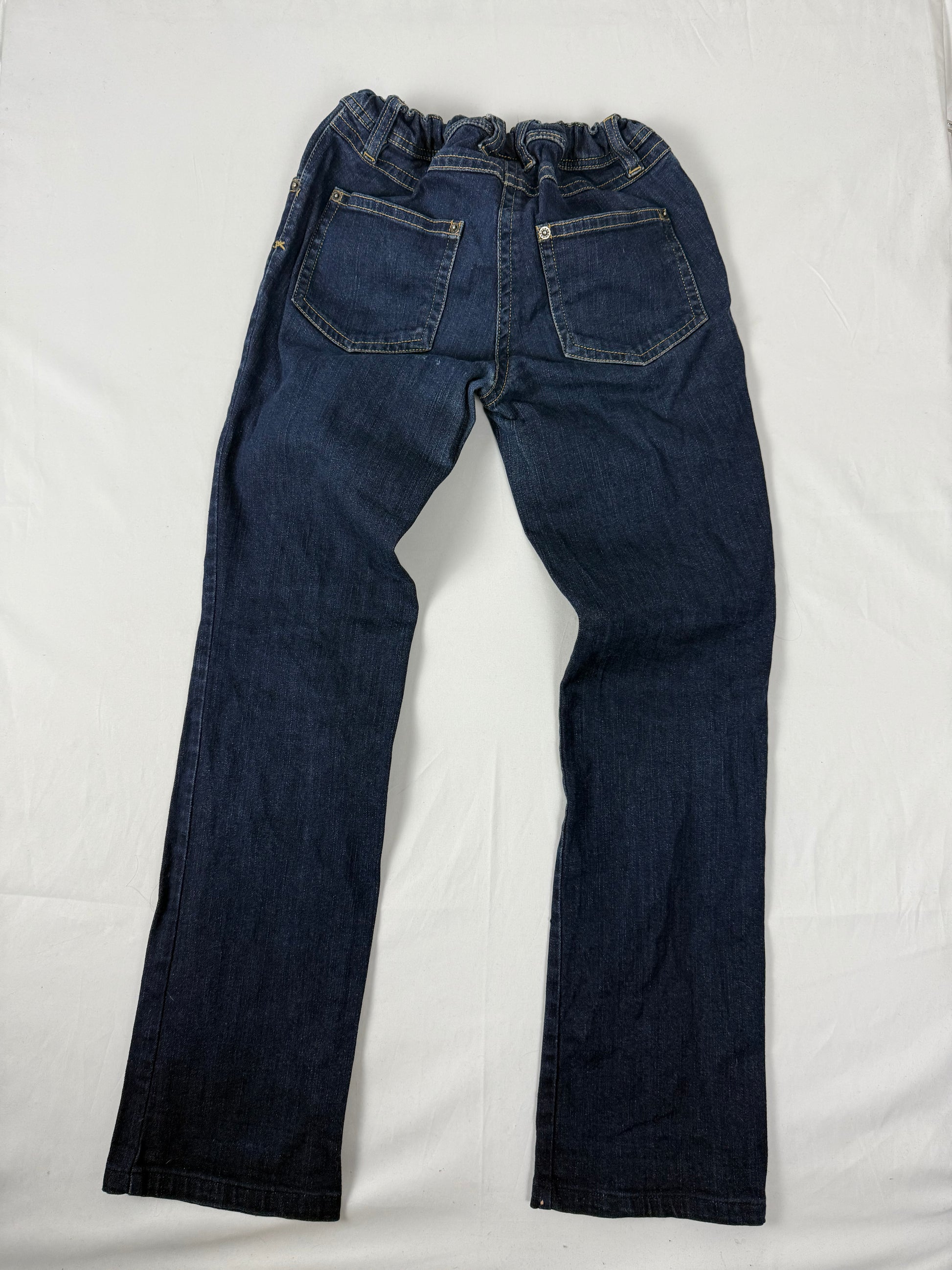 Blue navy stretchy low waist denim bootcut pants (S)