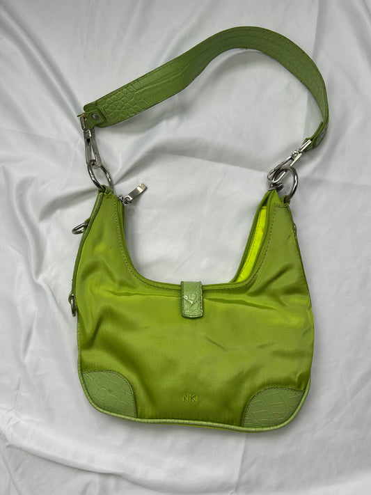 Green besace shoulder bag
