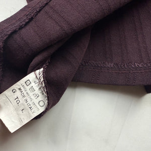 Purple low rise pleated mini skirt (M)
