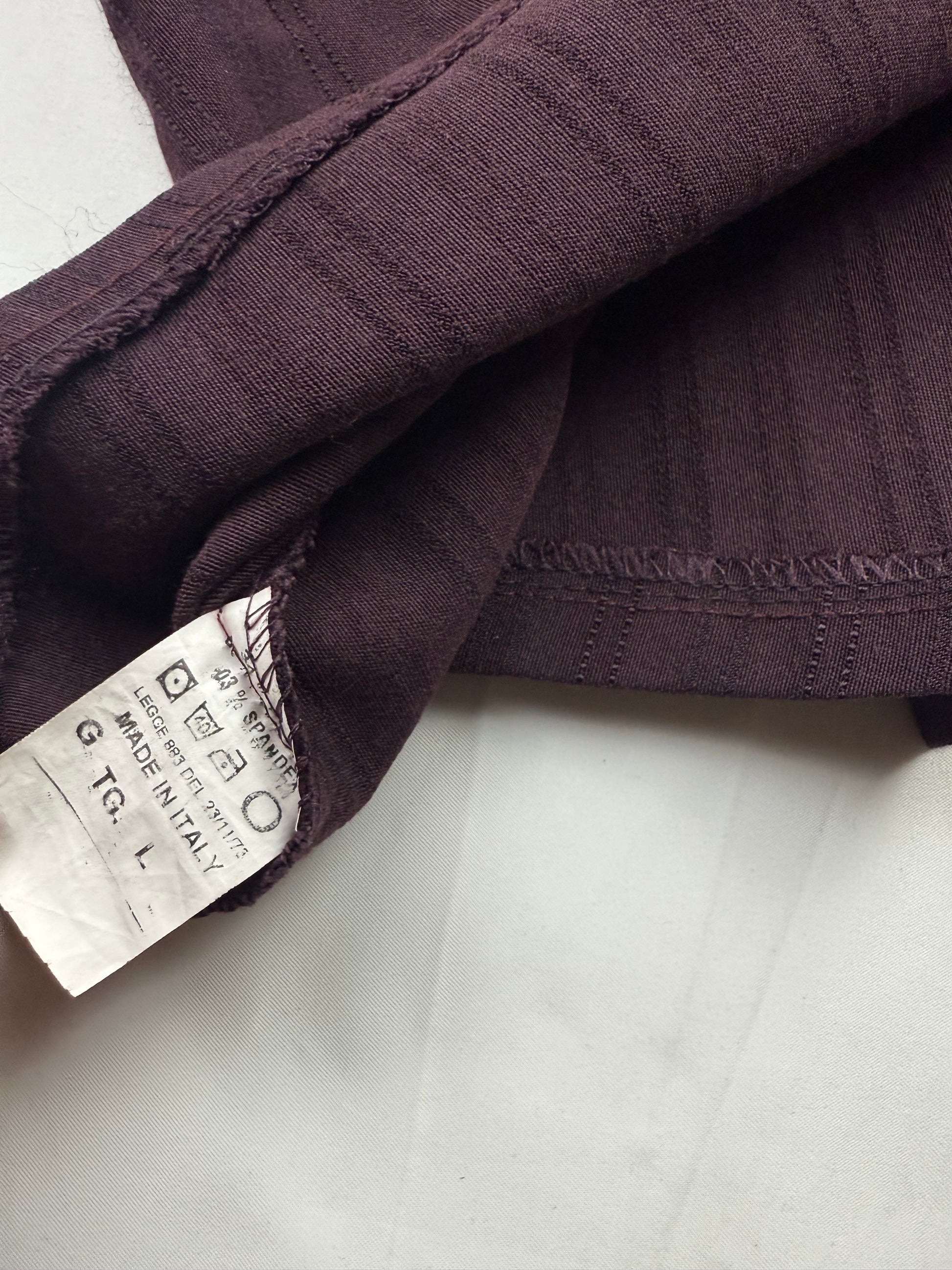 Purple low rise pleated mini skirt (M)