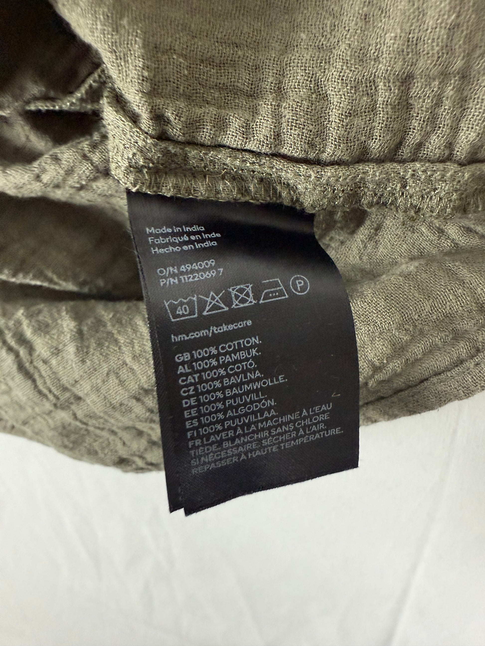 Khaki 100% cotton cami top (XS/S)