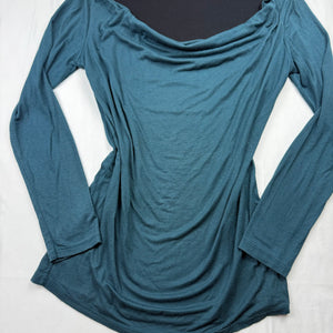 Green plunge neck long sleeves top (S/M)