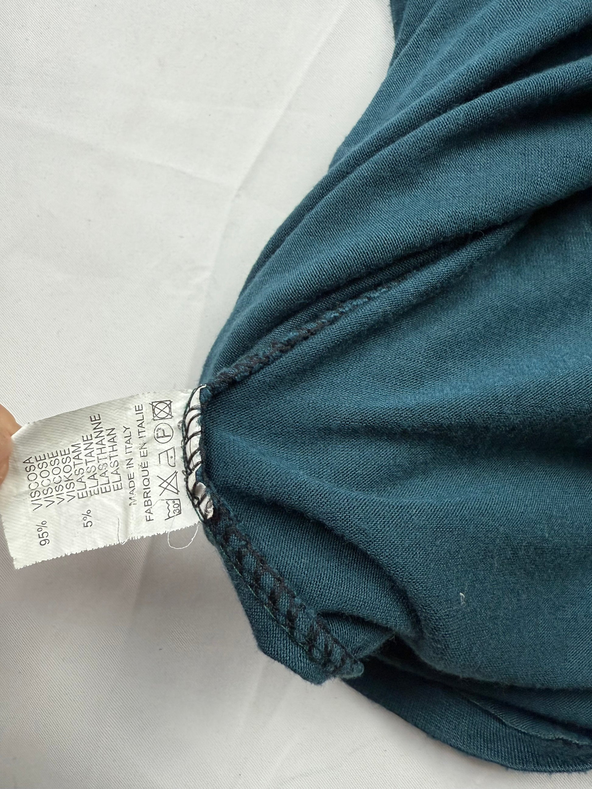 Green plunge neck long sleeves top (S/M)