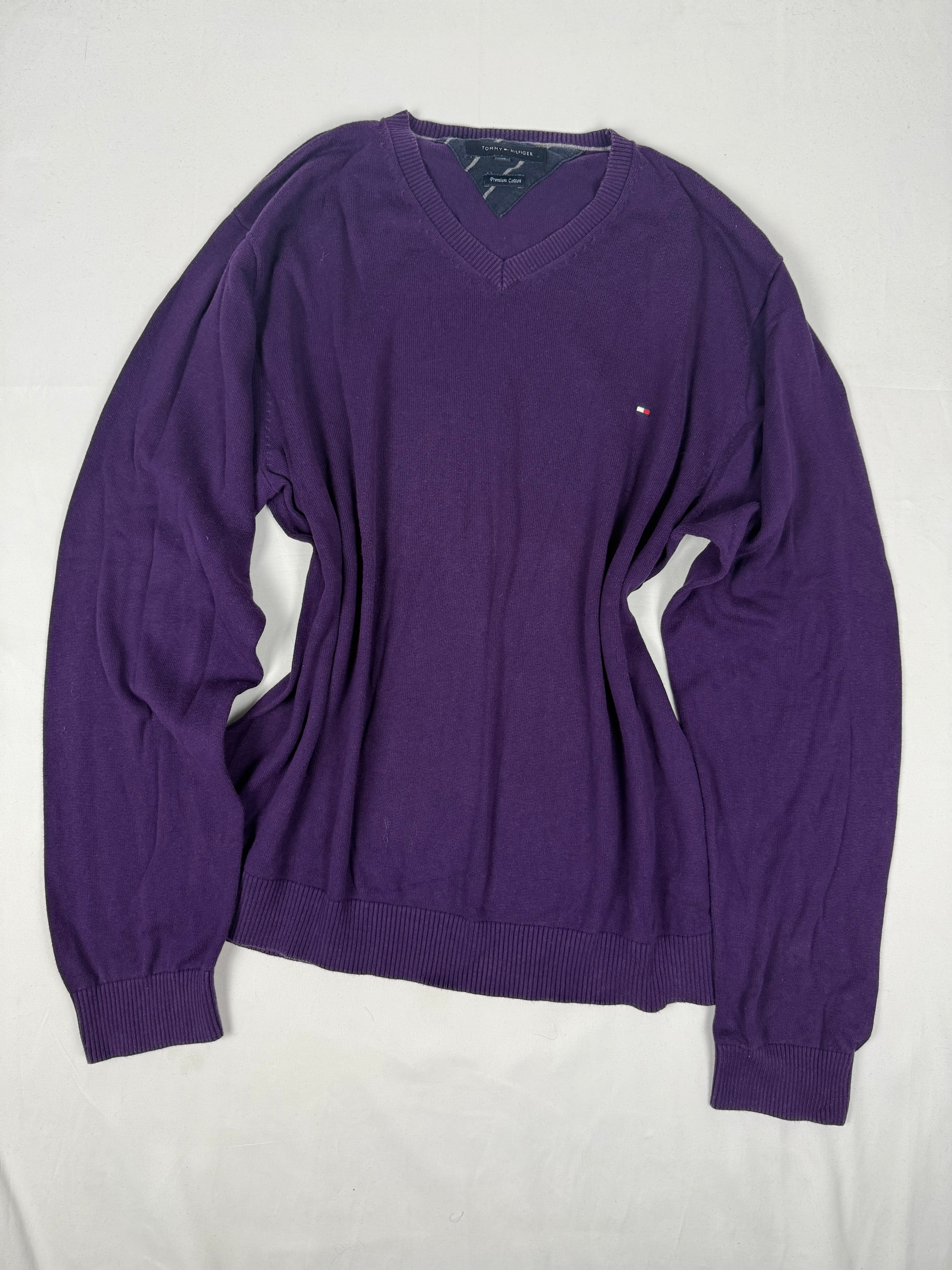 Purple cotton 90s jumper (XXL)