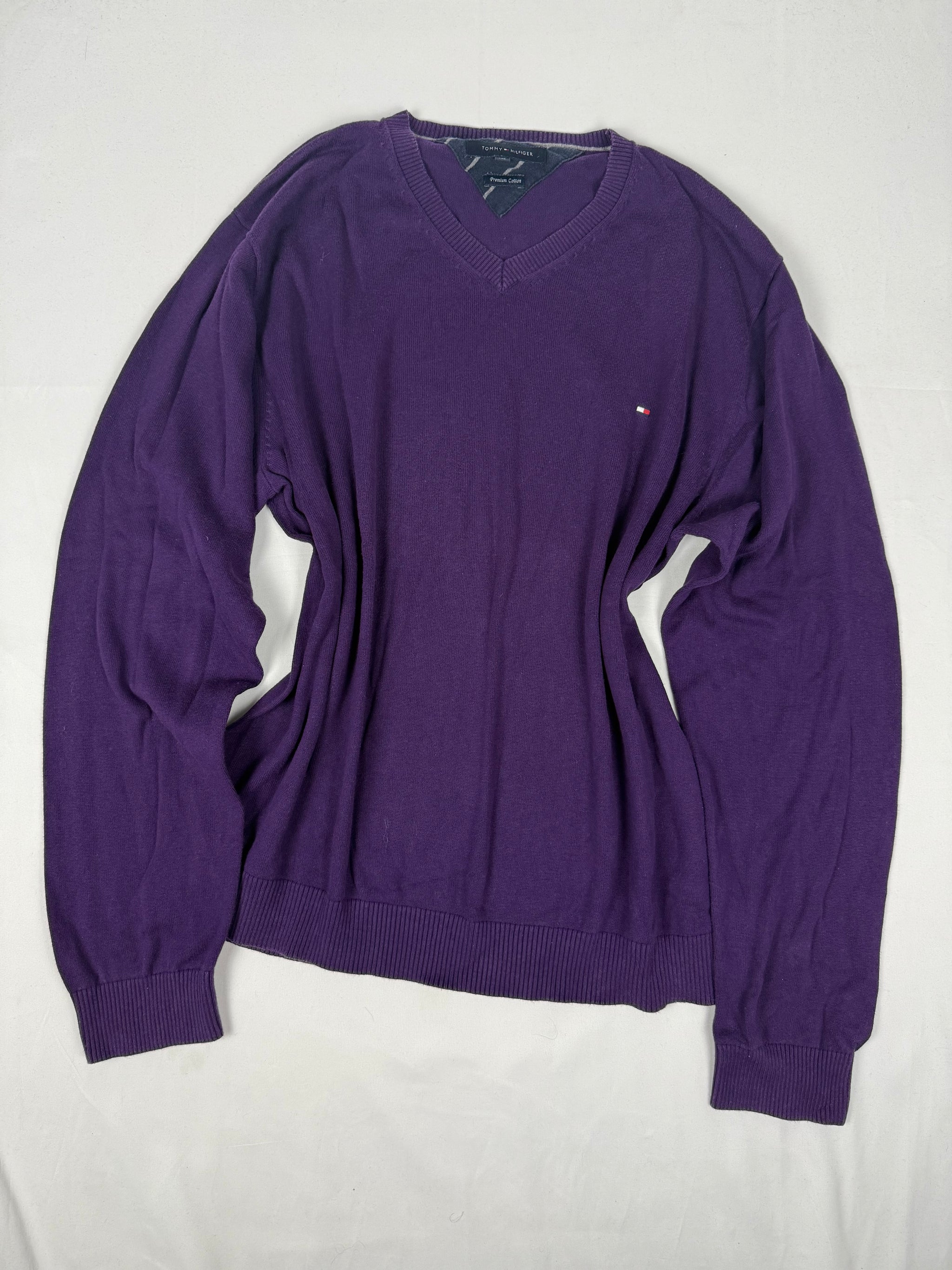 Purple cotton 90s jumper (XXL)