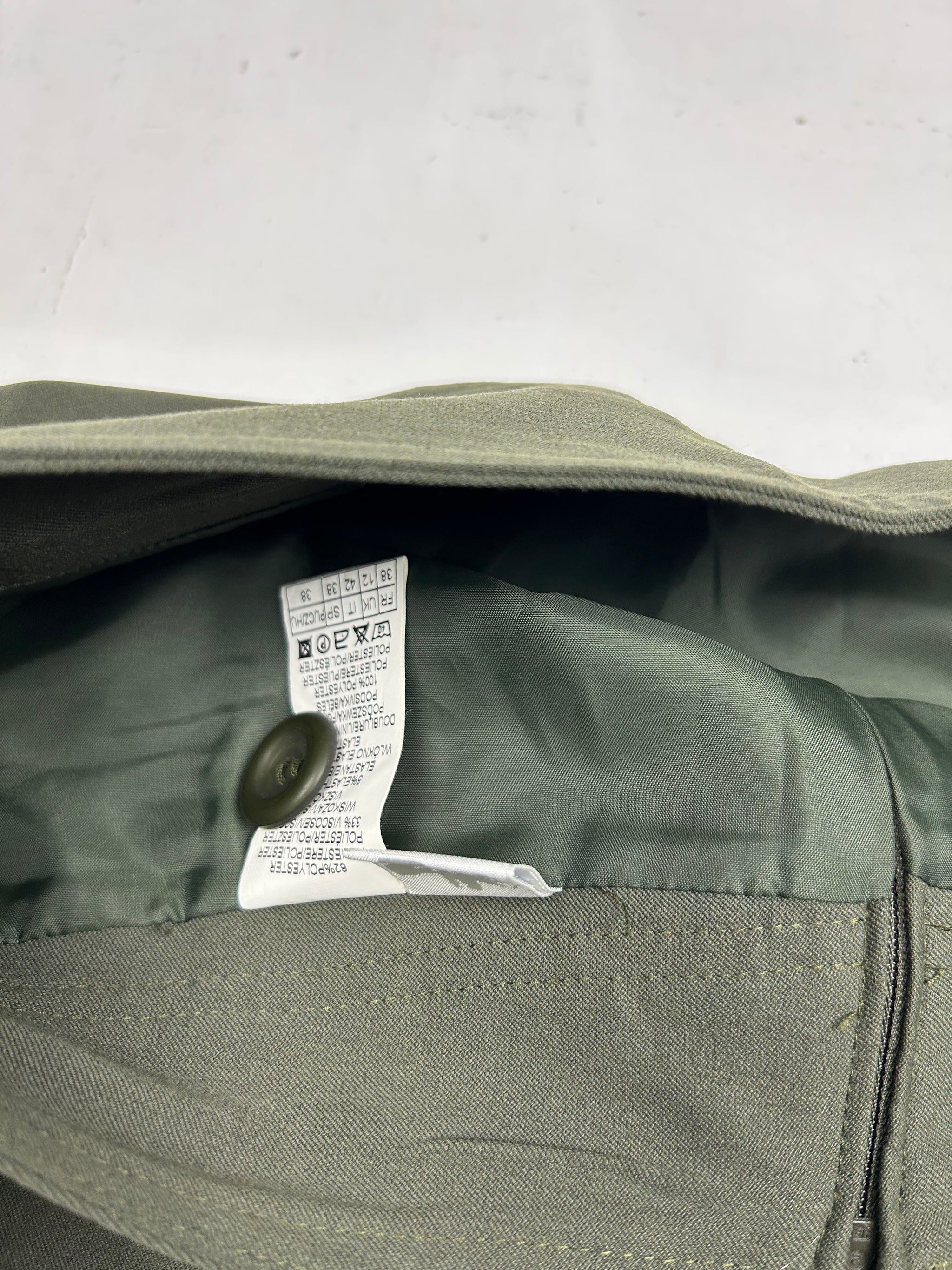 Khaki office mid skirt (S/M)