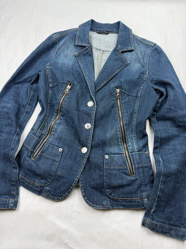 Blue denim office jacket (M)
