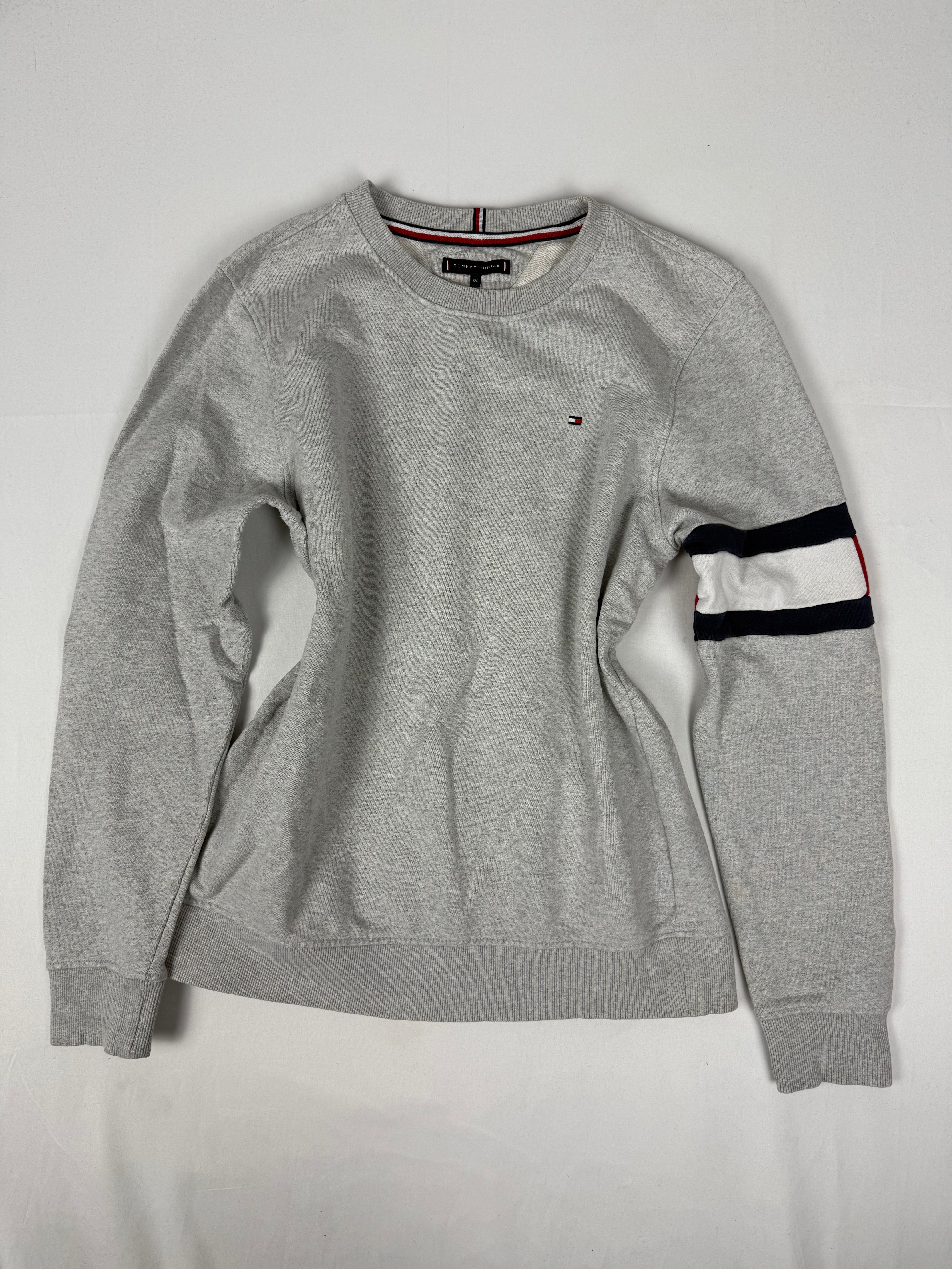 Grey logo cotton sweatshirt (S/M)