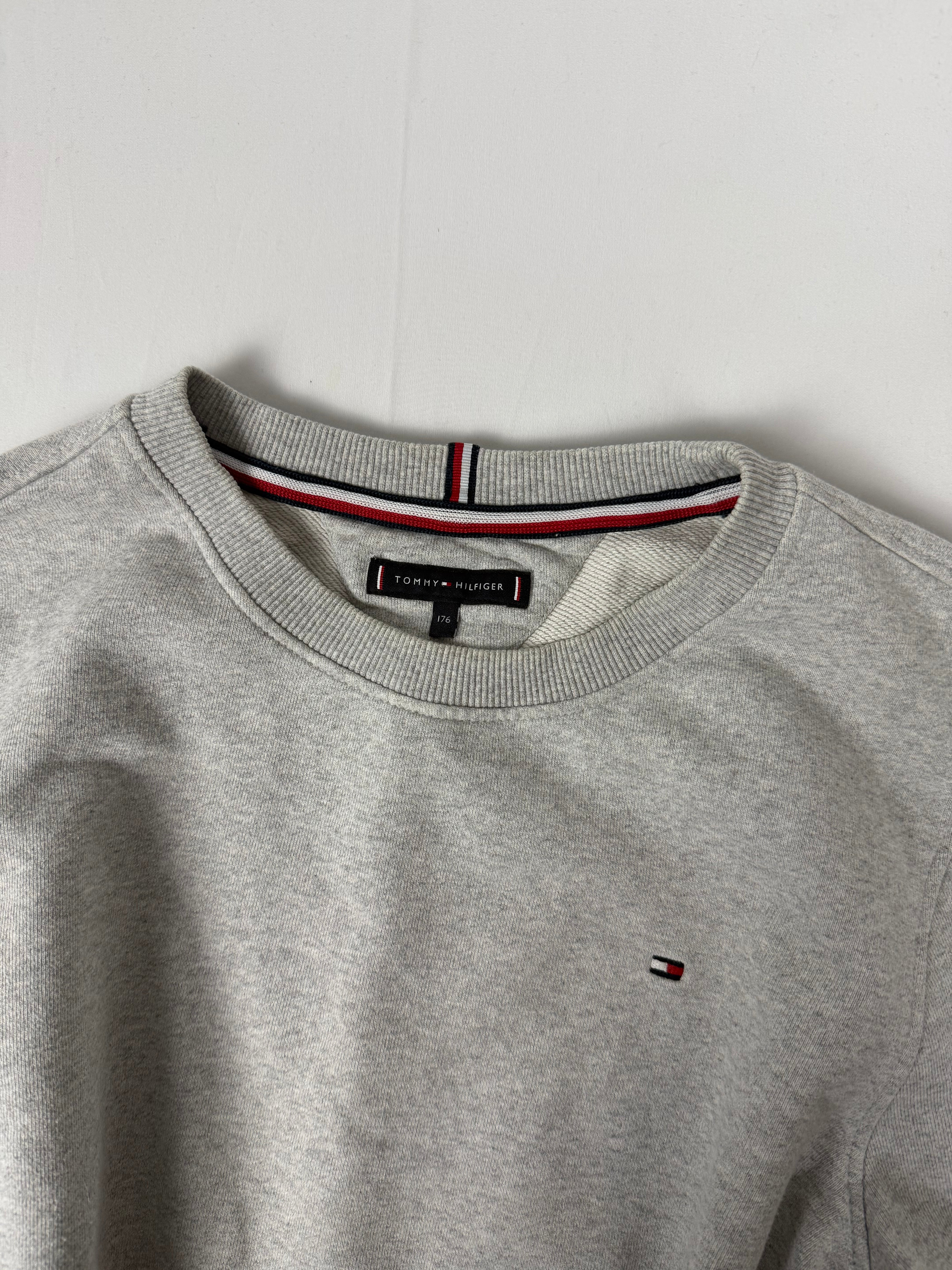 Grey logo cotton sweatshirt (S/M)
