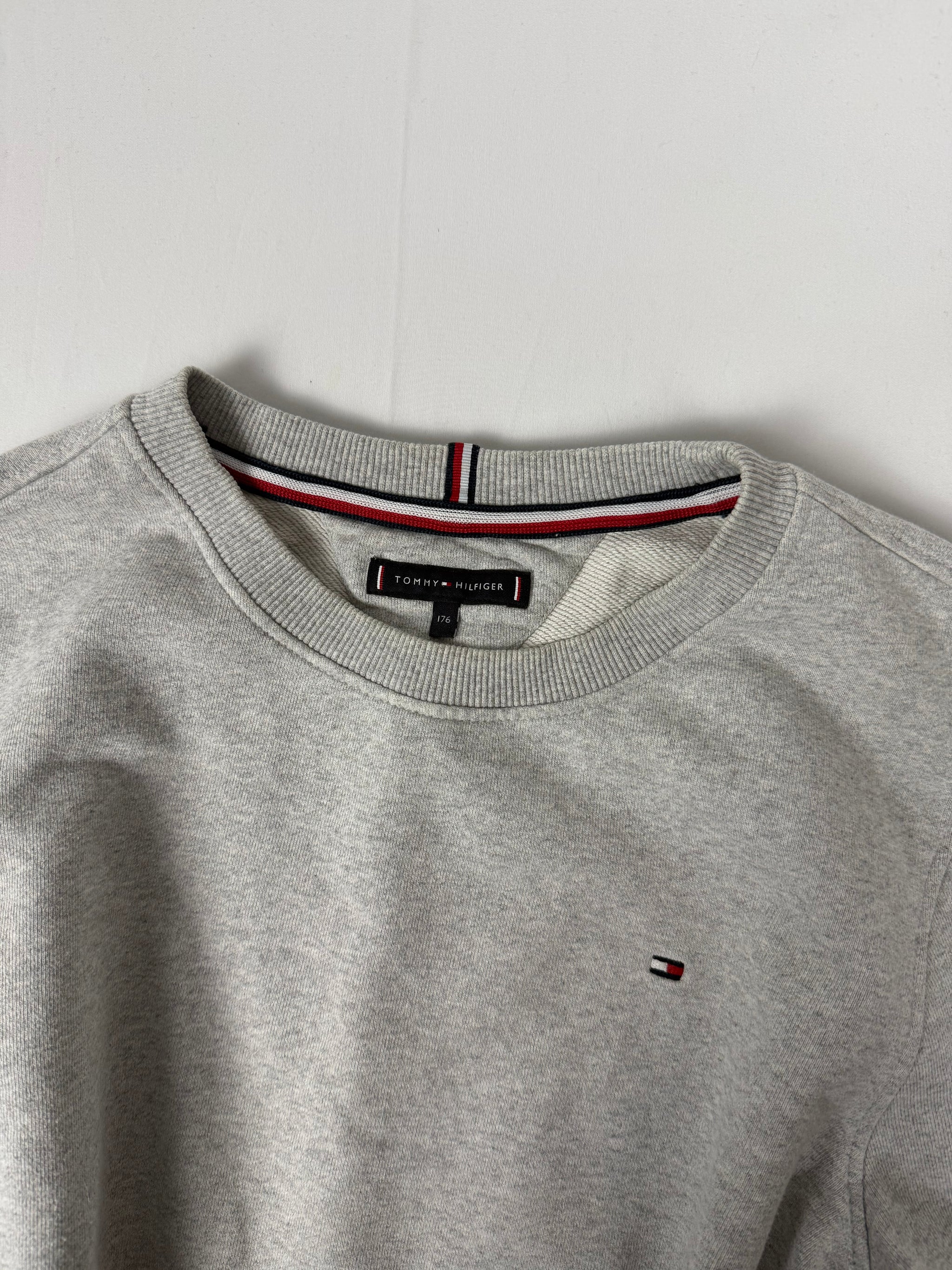 Grey logo cotton sweatshirt (S/M)