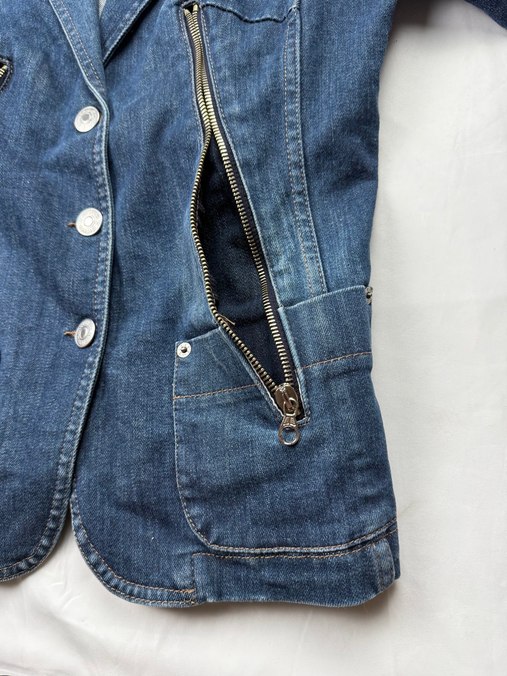 Blue denim office jacket (M)