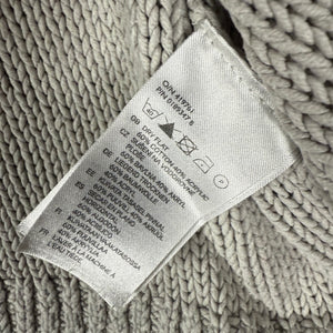 Beige cotton knitted tight fit jumper (M)