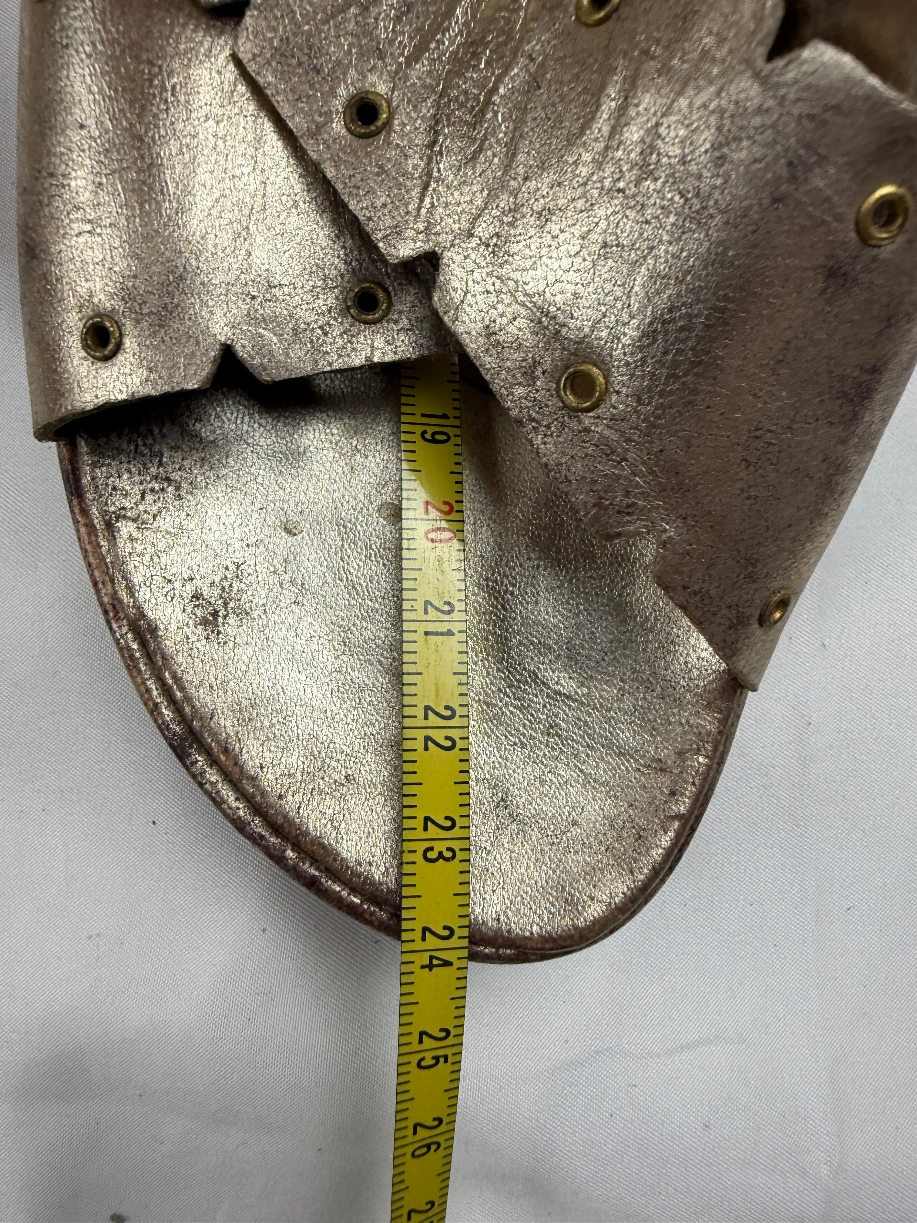 Gold real leather wedge mules (36)