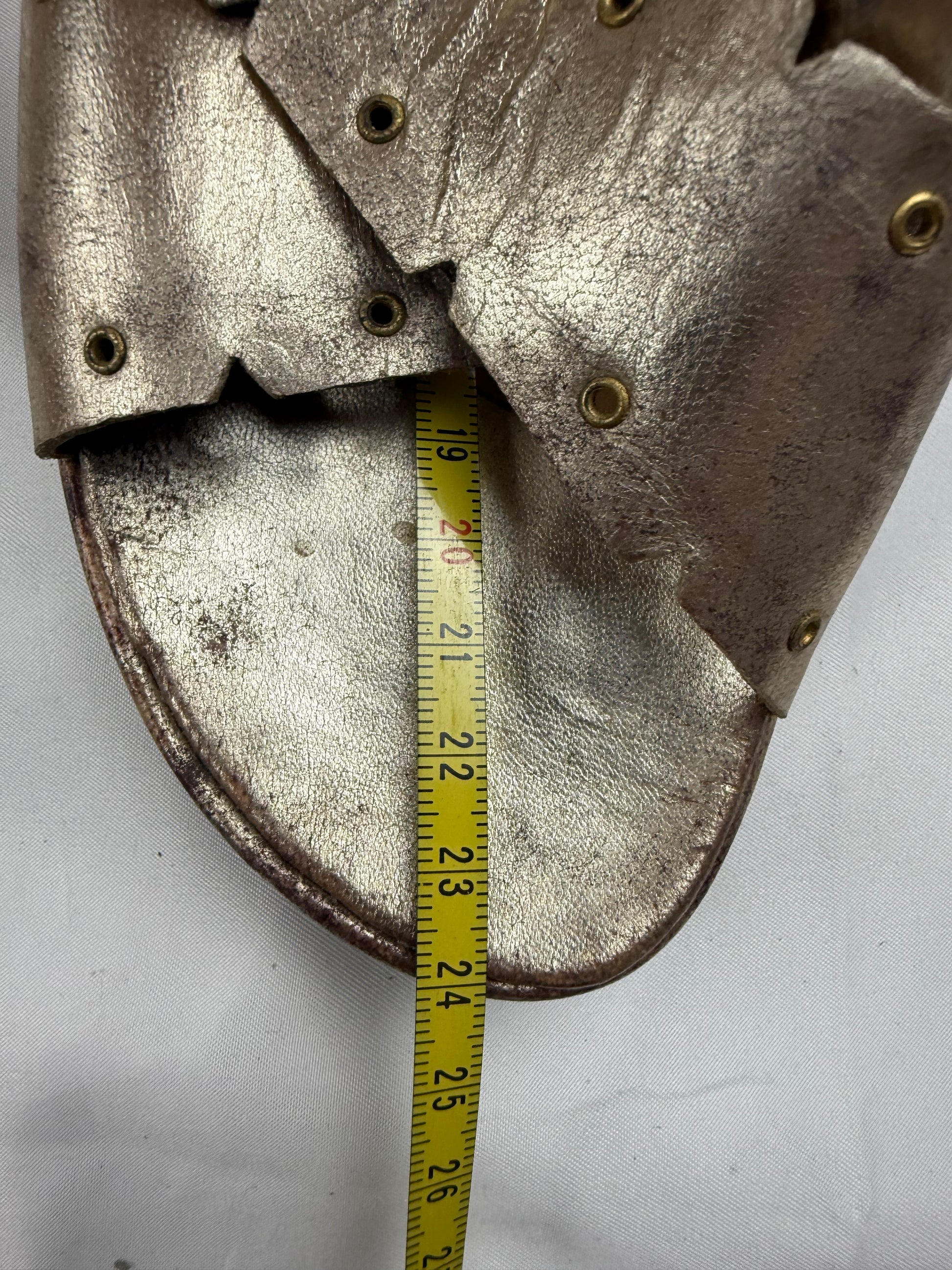 Gold real leather wedge mules (36)