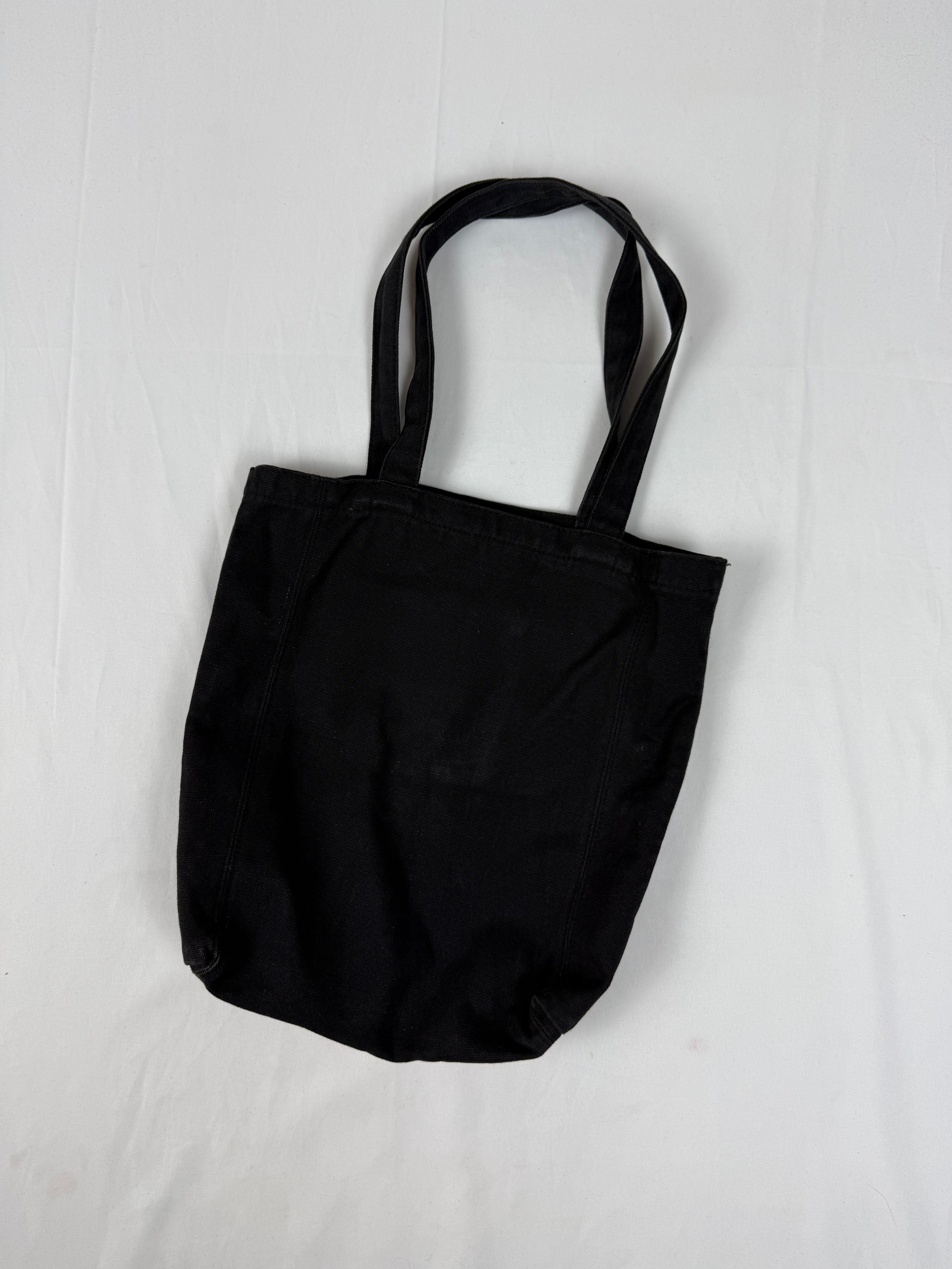 Black & pink cotton uni bag (32x34 cm)