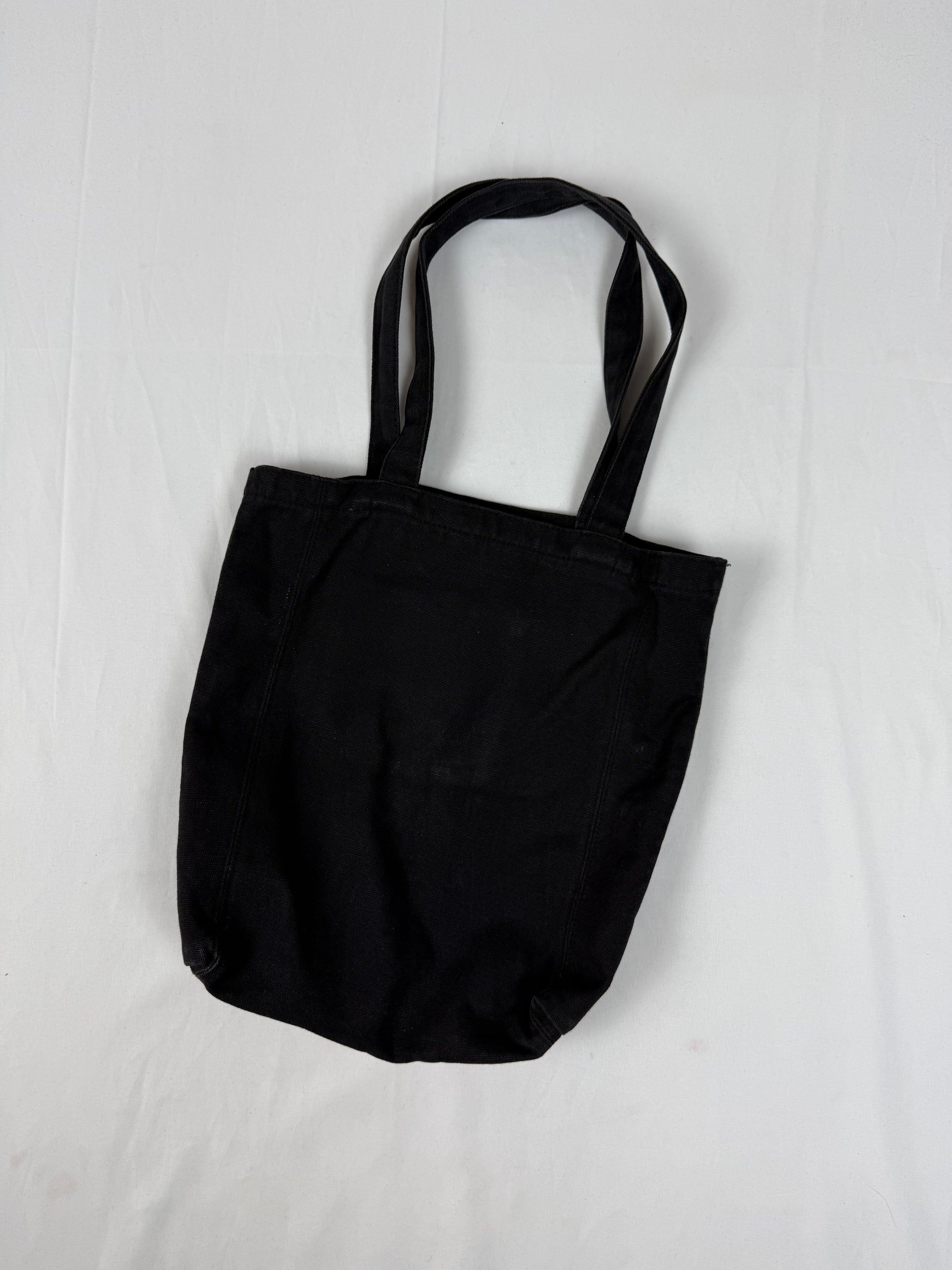 Black & pink cotton uni bag (32x34 cm)