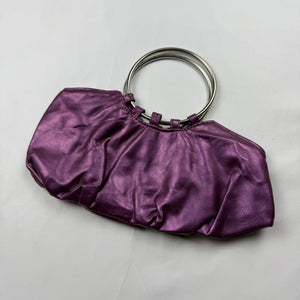 Purple metallic night out hoops mini bag (25x11cm)
