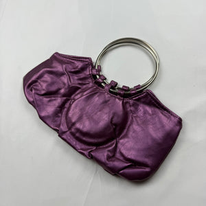 Purple metallic night out hoops mini bag (25x11cm)