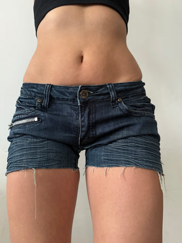 Denim navy  low rise mini short (S)