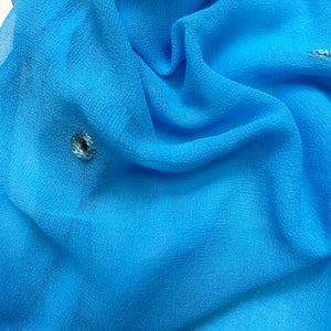 Blue mesh see through tie up beachwear pareo  (One size)