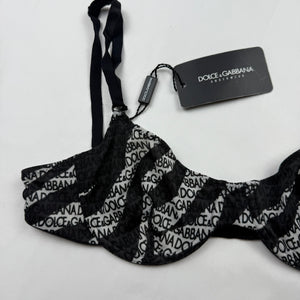 Black zebra lycra brand new bra