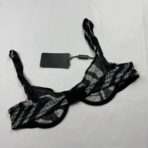 Black zebra lycra brand new bra