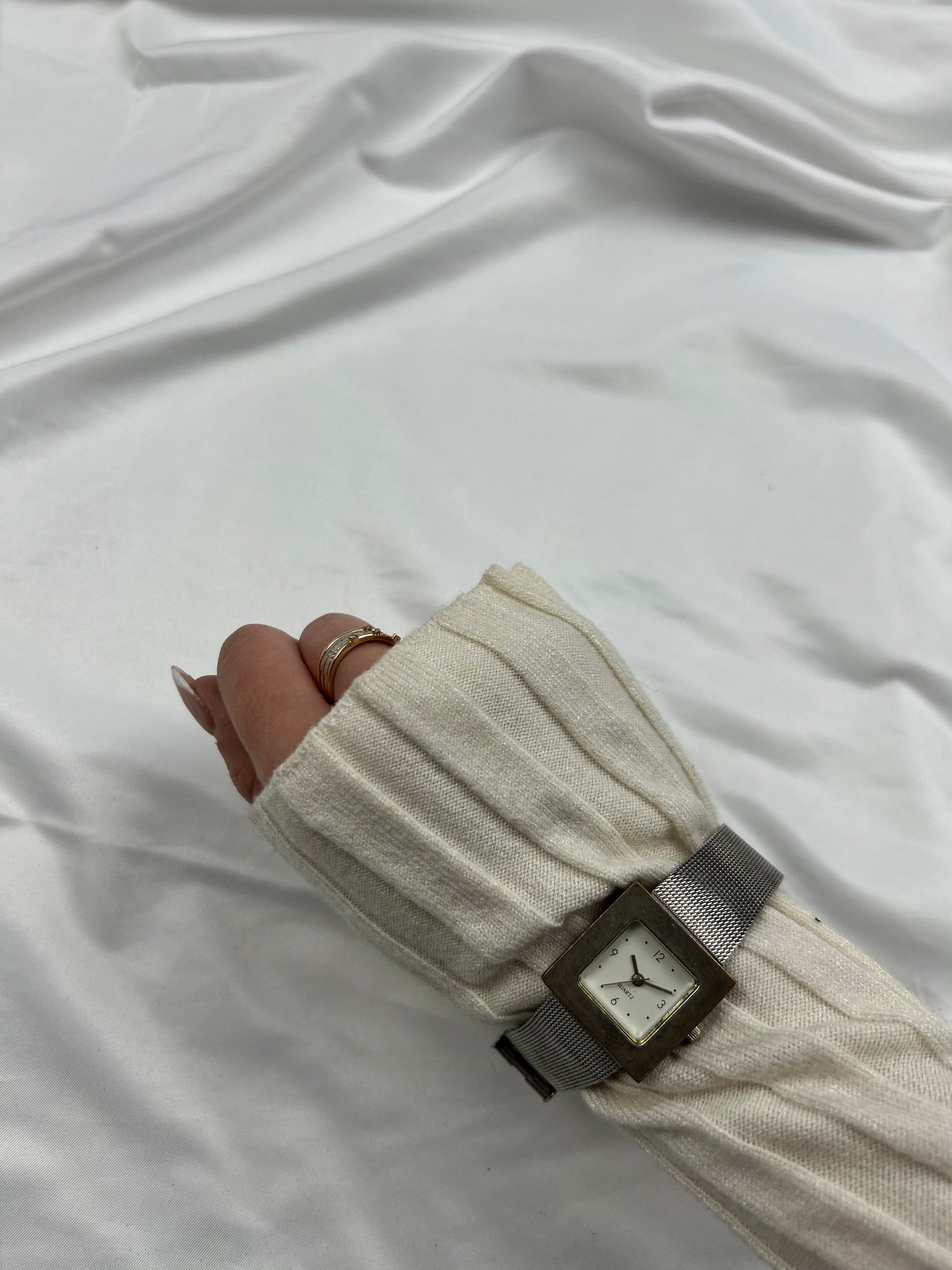 Vintage stainless steel silver jewelry watch