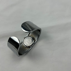 Vintage silver & blue inox bangle bracelet watch jewelry
