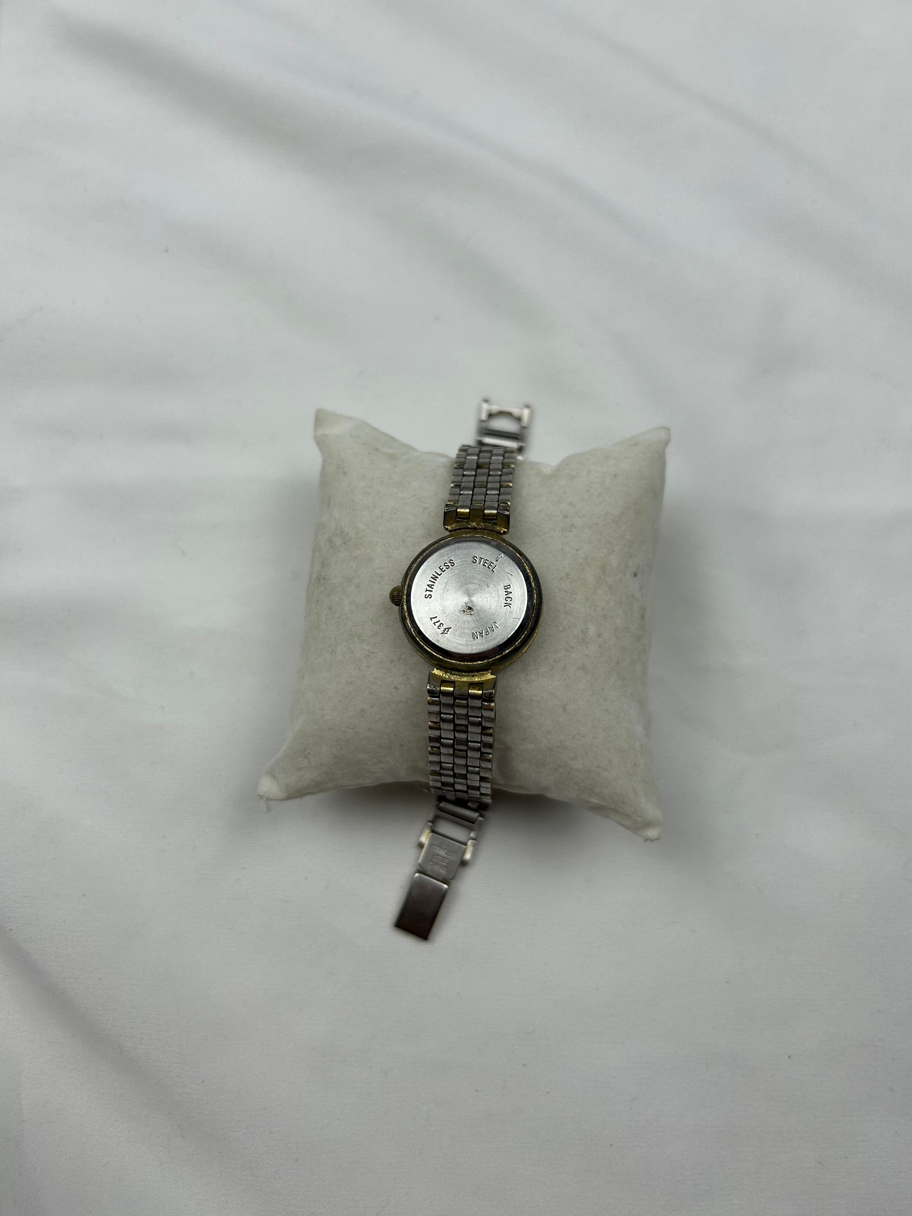 Vintage silver inox bracelet watch jewelry