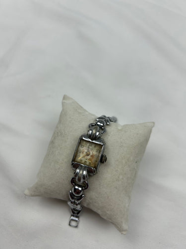 Vintage silver inox bracelet watch jewelry