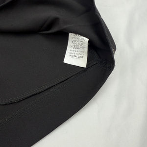 Black pleated low rise mini skirt (S)