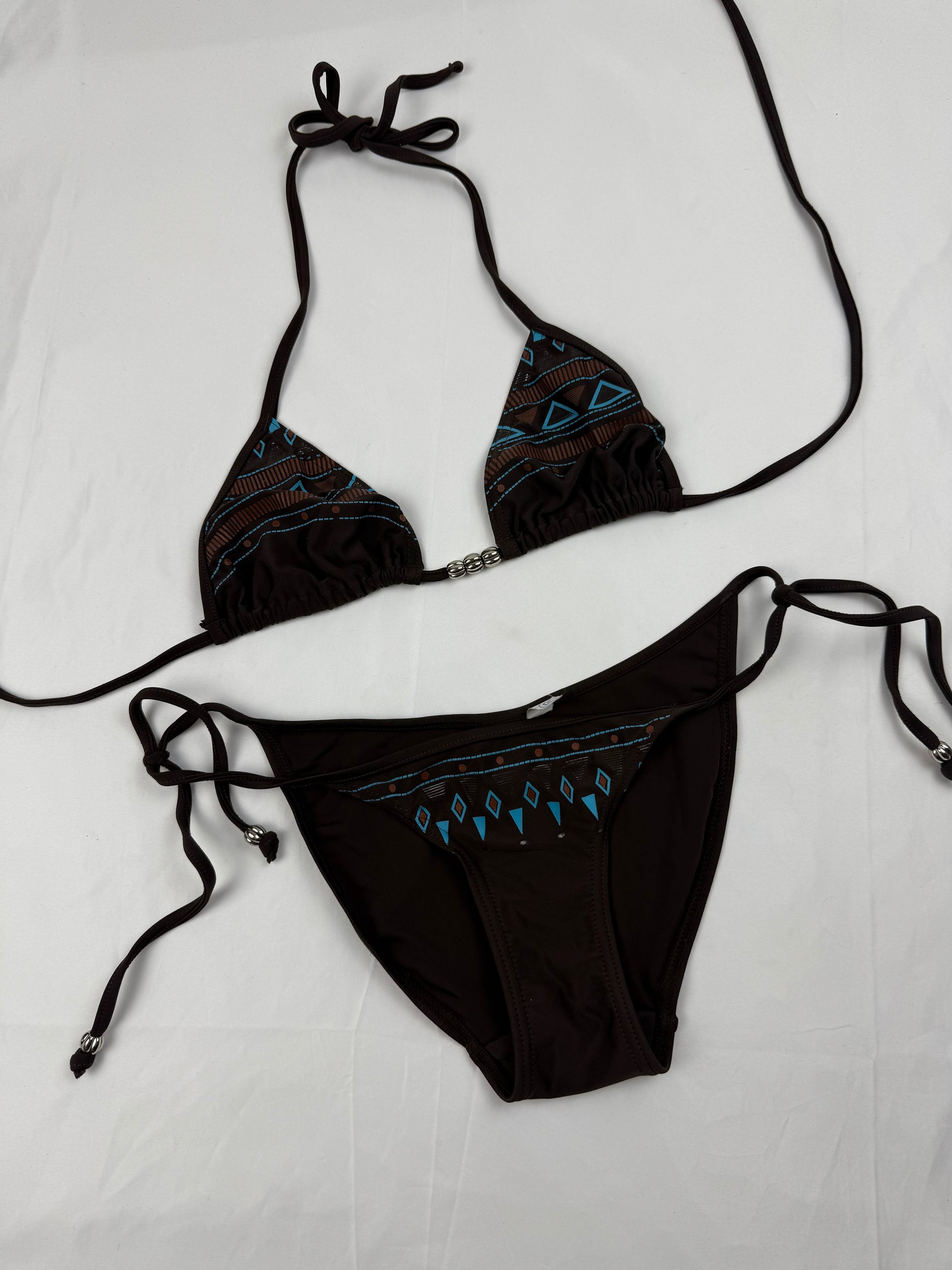 Brown pearls bikini set (XS/S)
