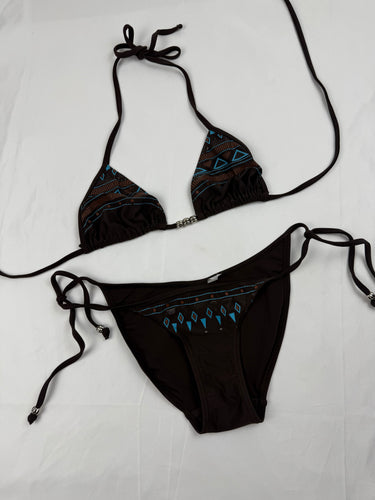 Brown pearls bikini set (XS/S)