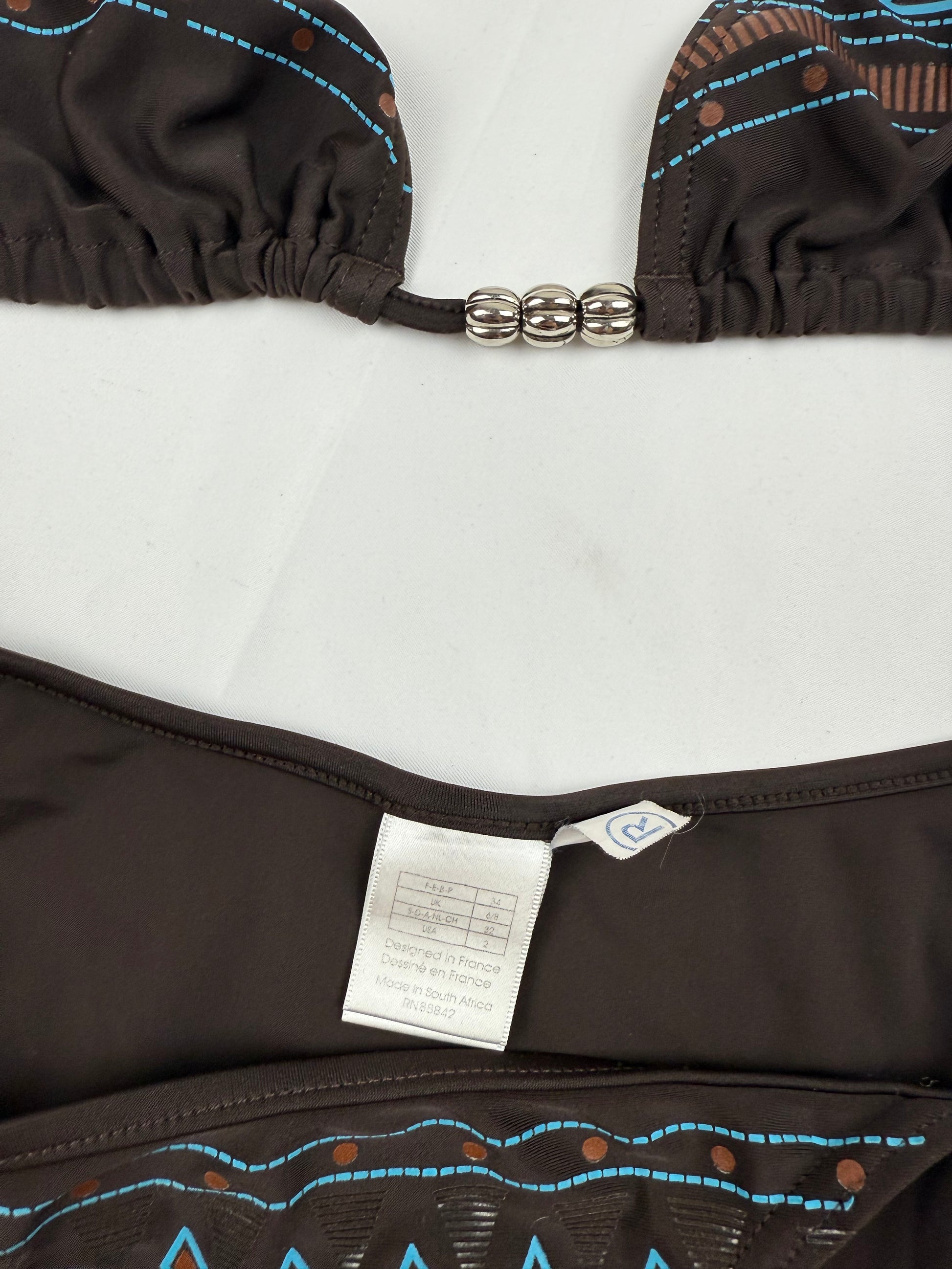 Brown pearls bikini set (XS/S)