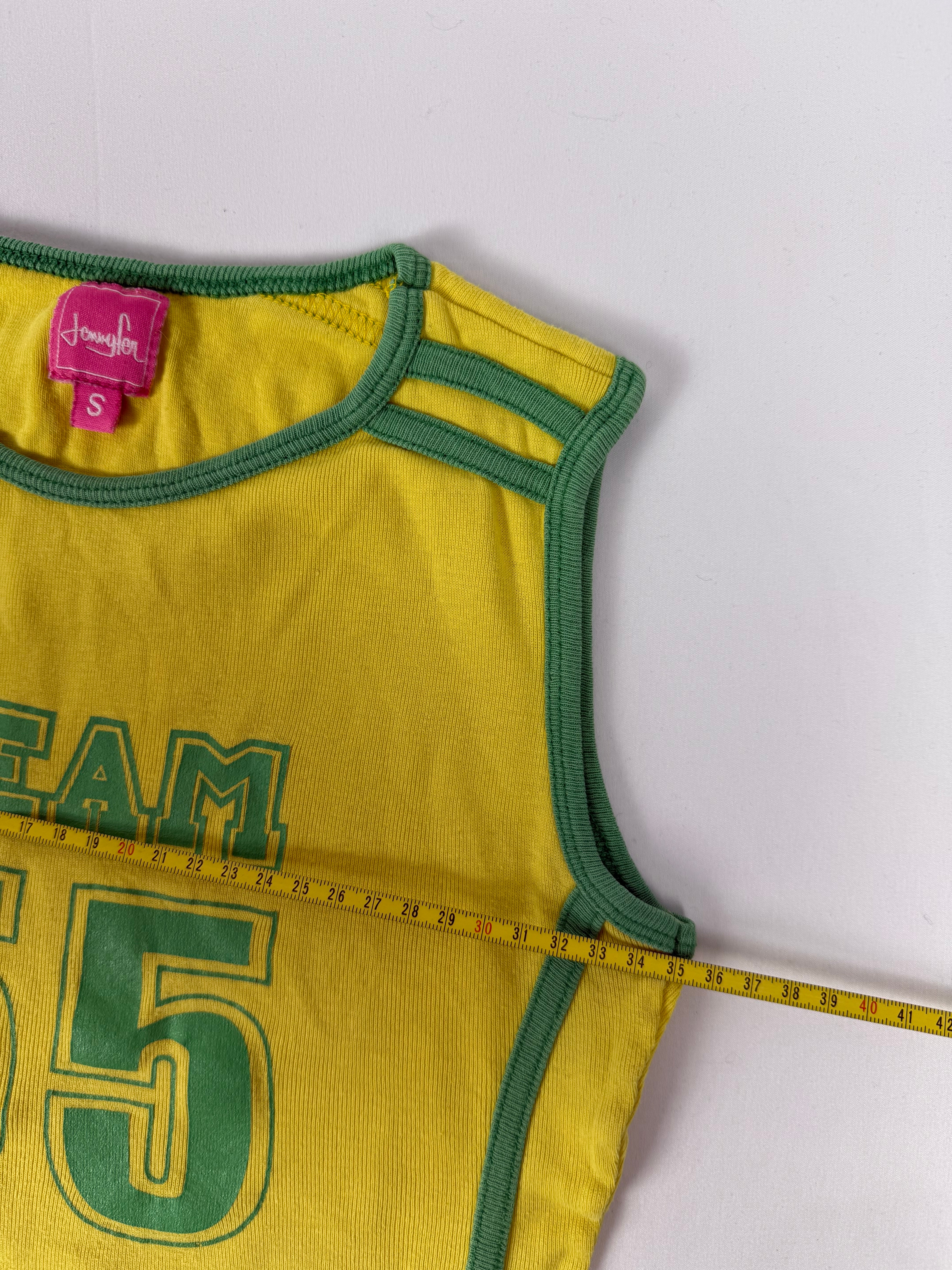 Yellow cotton tank top (S)