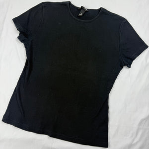 Black 100% cotton tee (S/M)