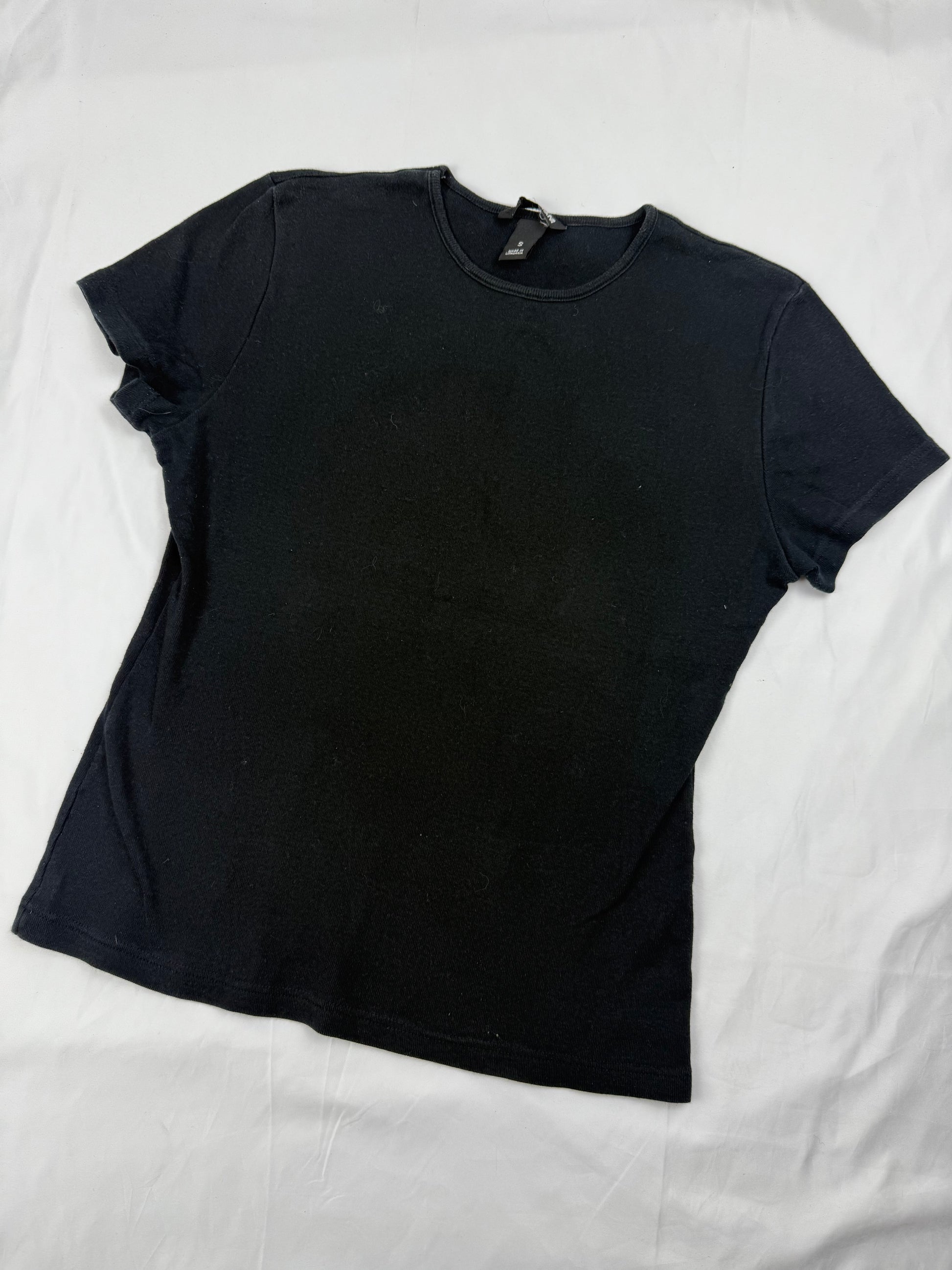 Black 100% cotton tee (S/M)